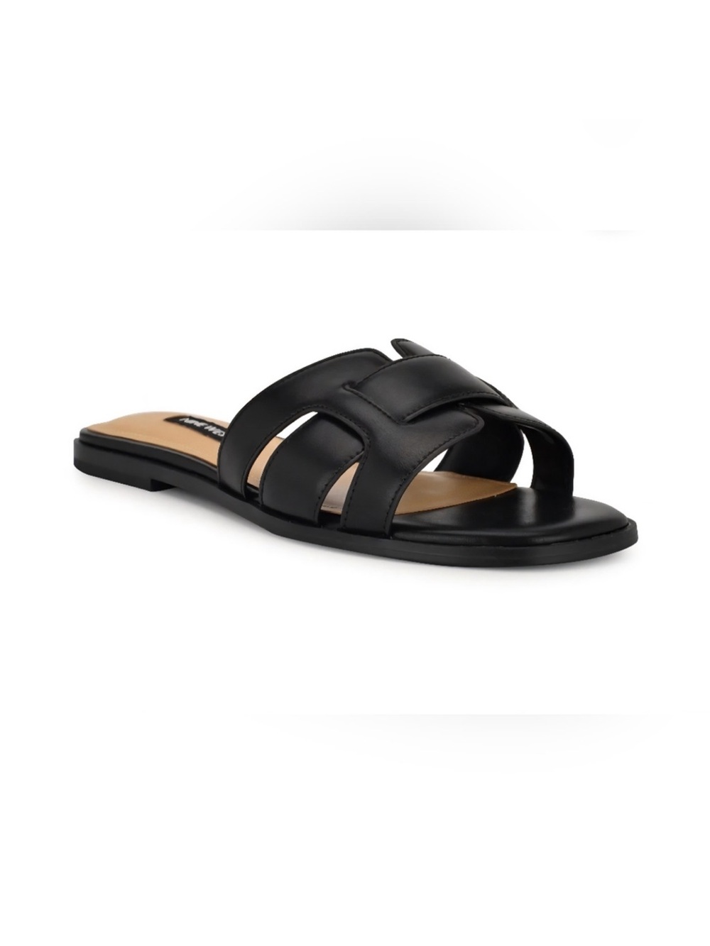 Nine West Germani Women’s black slide sandals size 8 NEW
